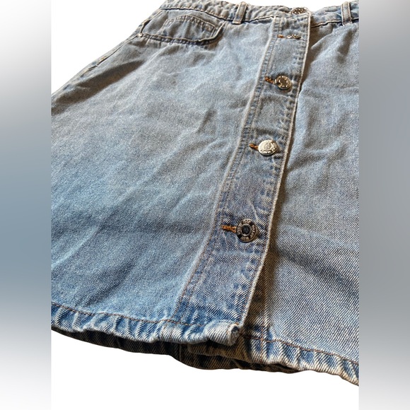 Noisy May Denim Button-Front A-Line Skirt - Picture 4 of 6